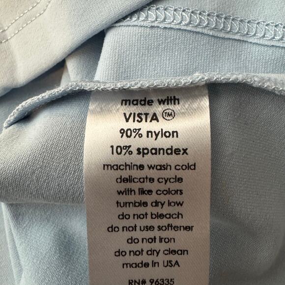 Susana Monaco Sleeveless V-Strap Top 8" in Blue NWT Size Medium - Picture 7 of 9